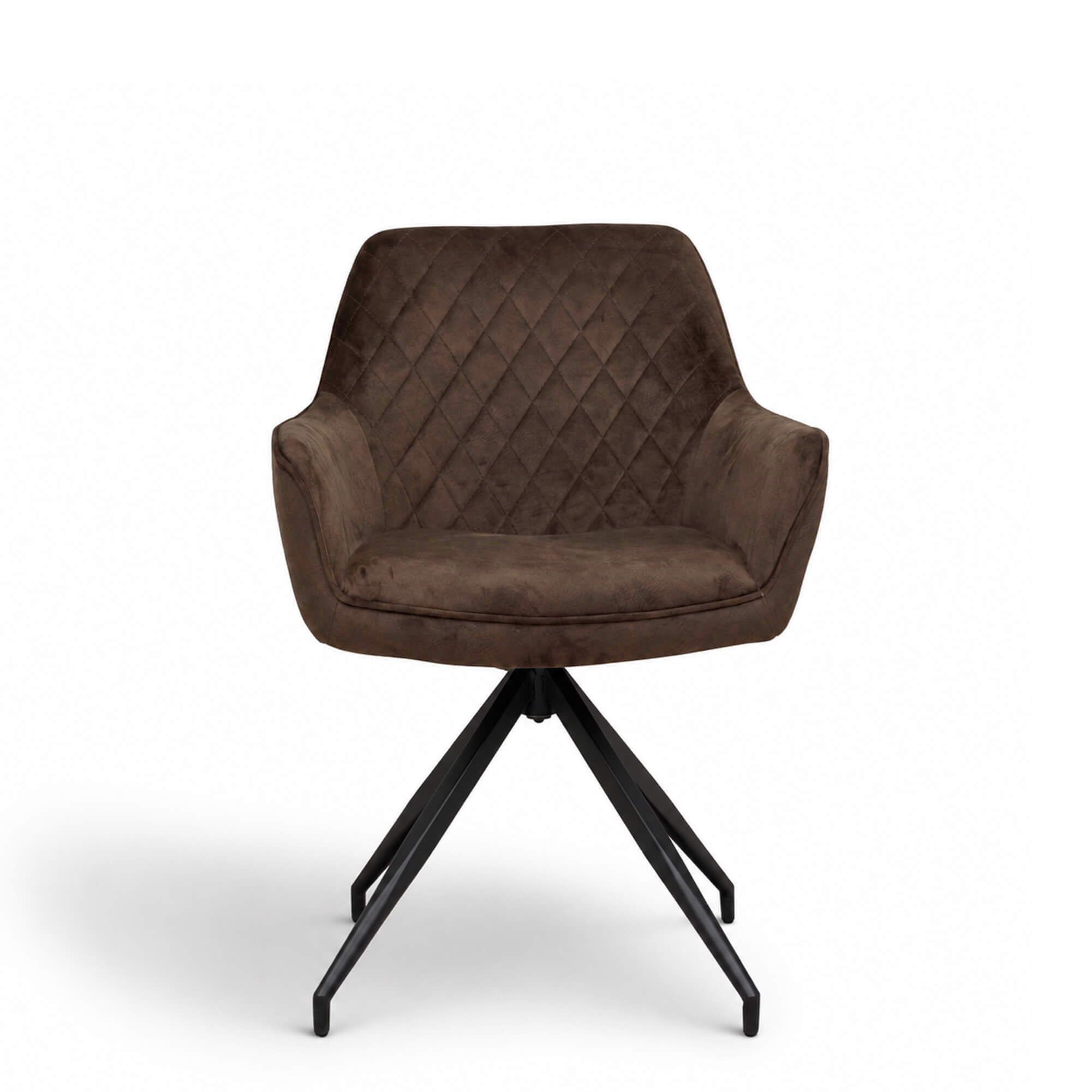 Gastronomiestuehle Polsterstuehle mit Drehgestell Lenoro Marble 106 Velour - Frontal