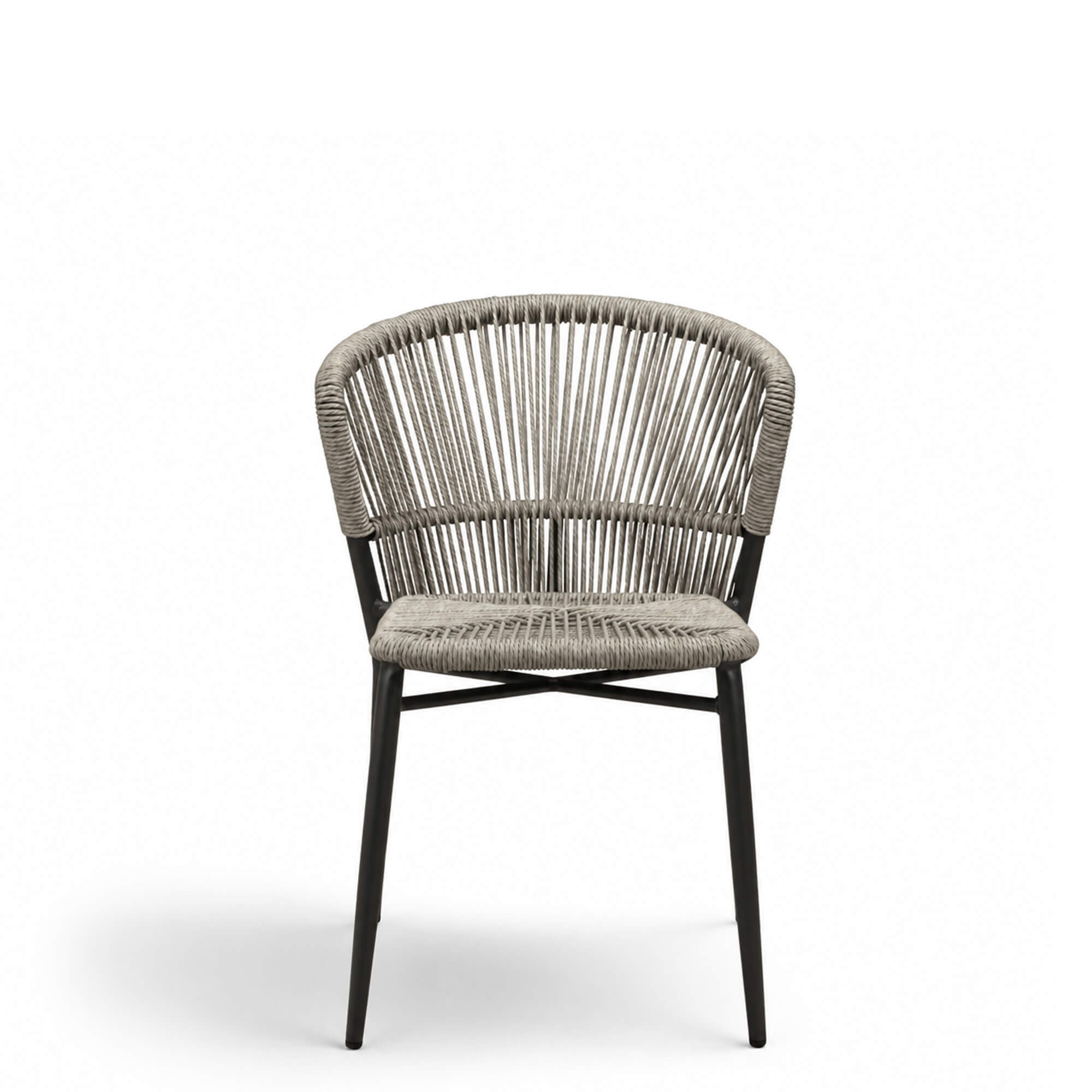 Gastronomiestuehle Outdoorstuehle Elefino silvergrey - Frontal