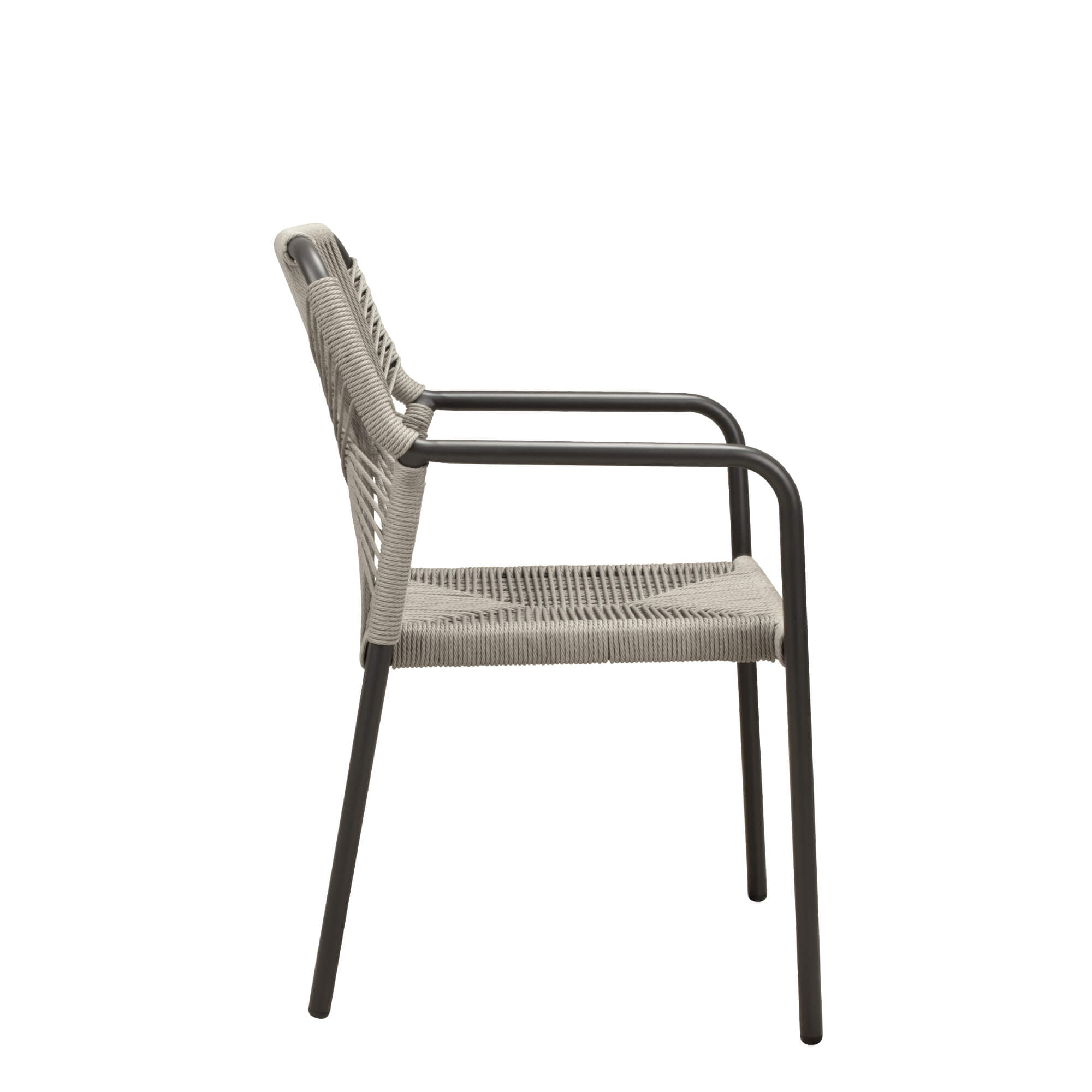 Outdoorstuhl Lagunas Silvergrey  – Seitenansicht