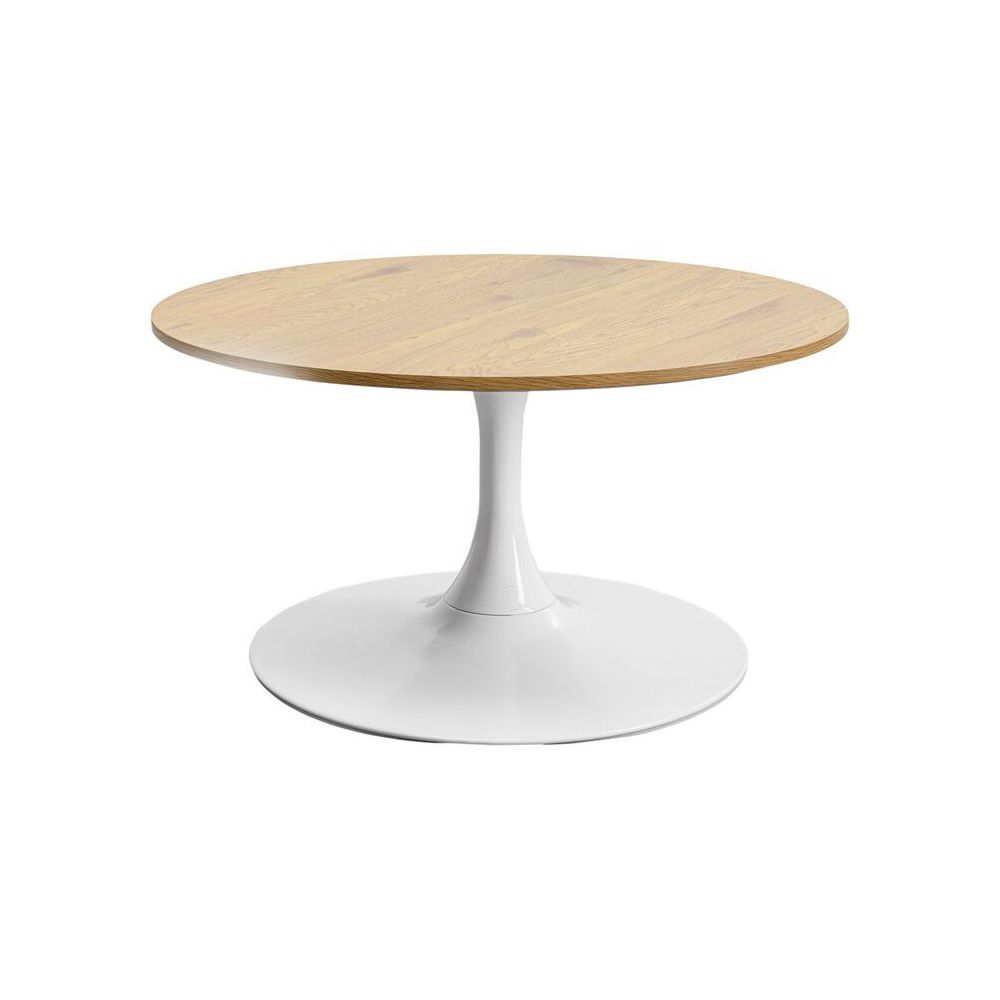 Couchtisch Schickeria Eiche Weiß Ø80cm
