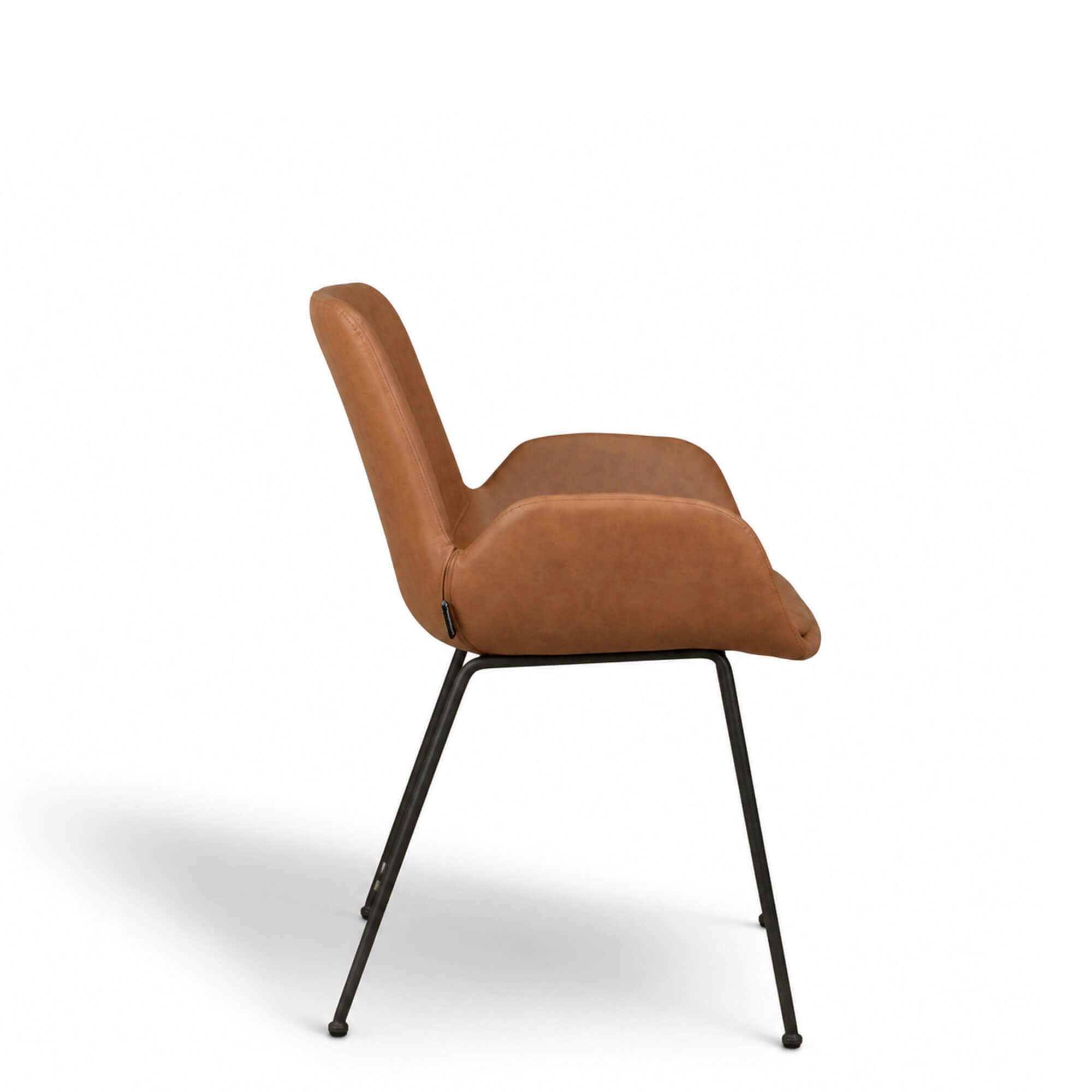 Gastronomiestuehle Polsterstühle Rito Arm brown - Seitenansicht