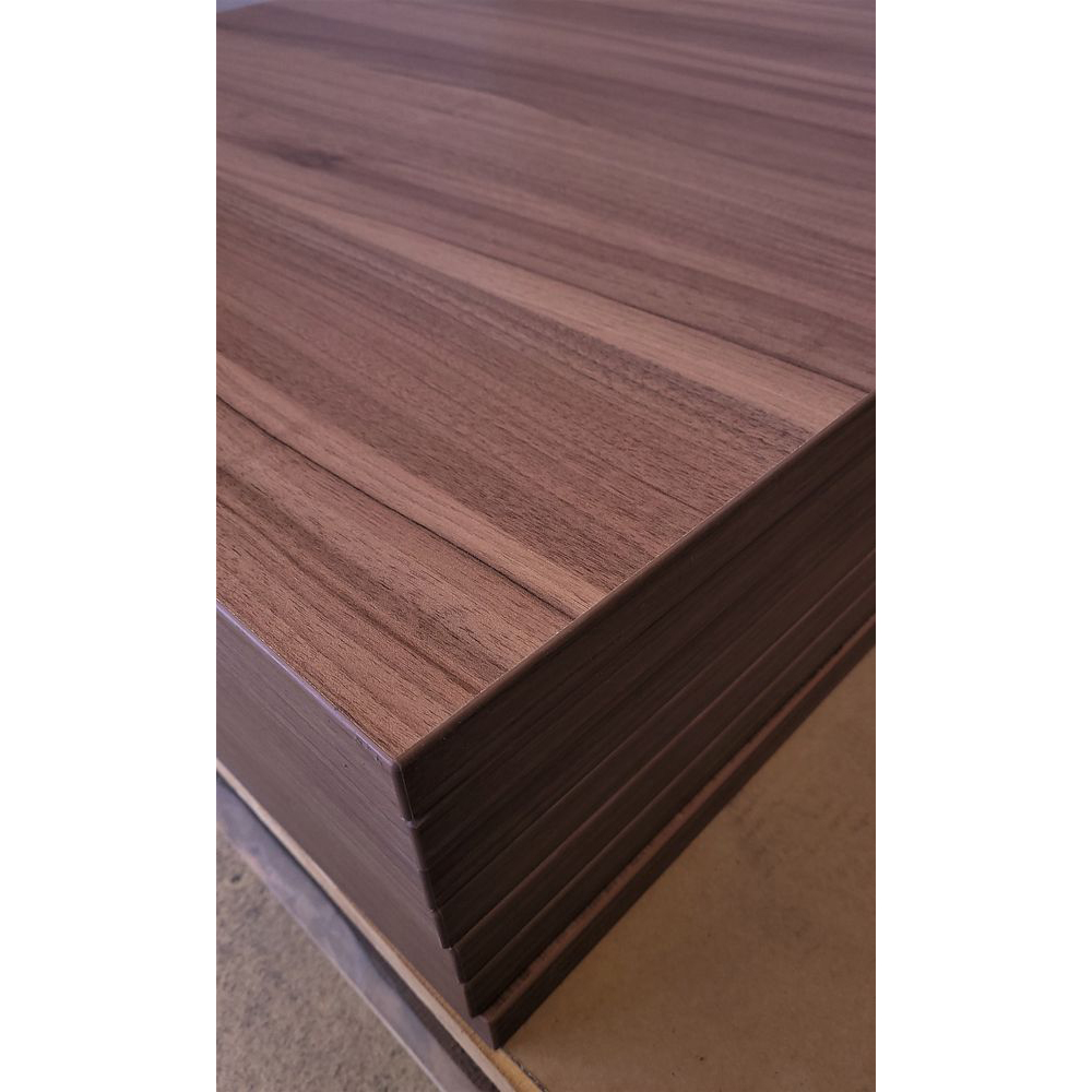 Melaminharz Tischplatte 25mm 80x80cm Nussbaum hell   Sonderposten