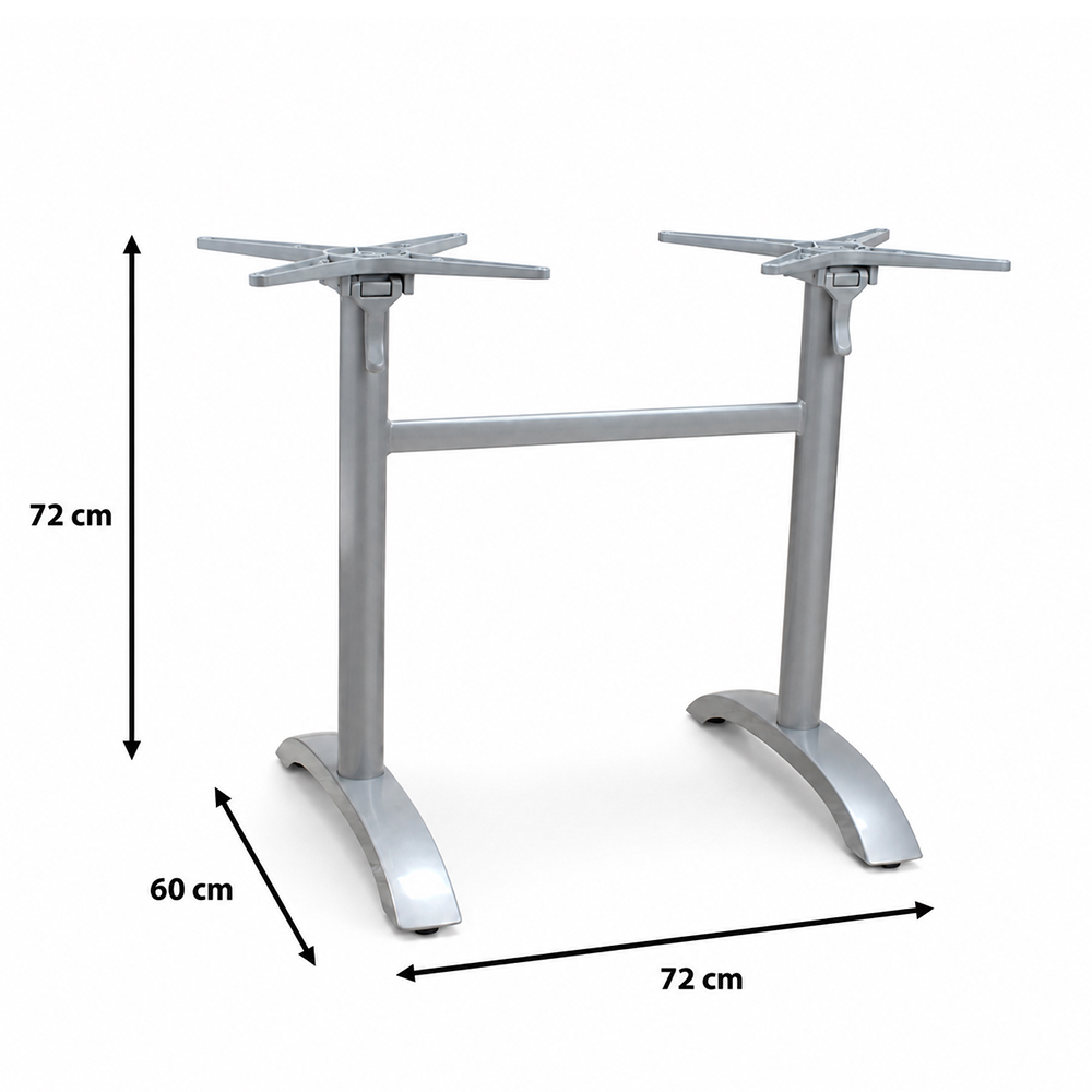 Outdoortisch Cindy Double Kipp Silber Ma?e