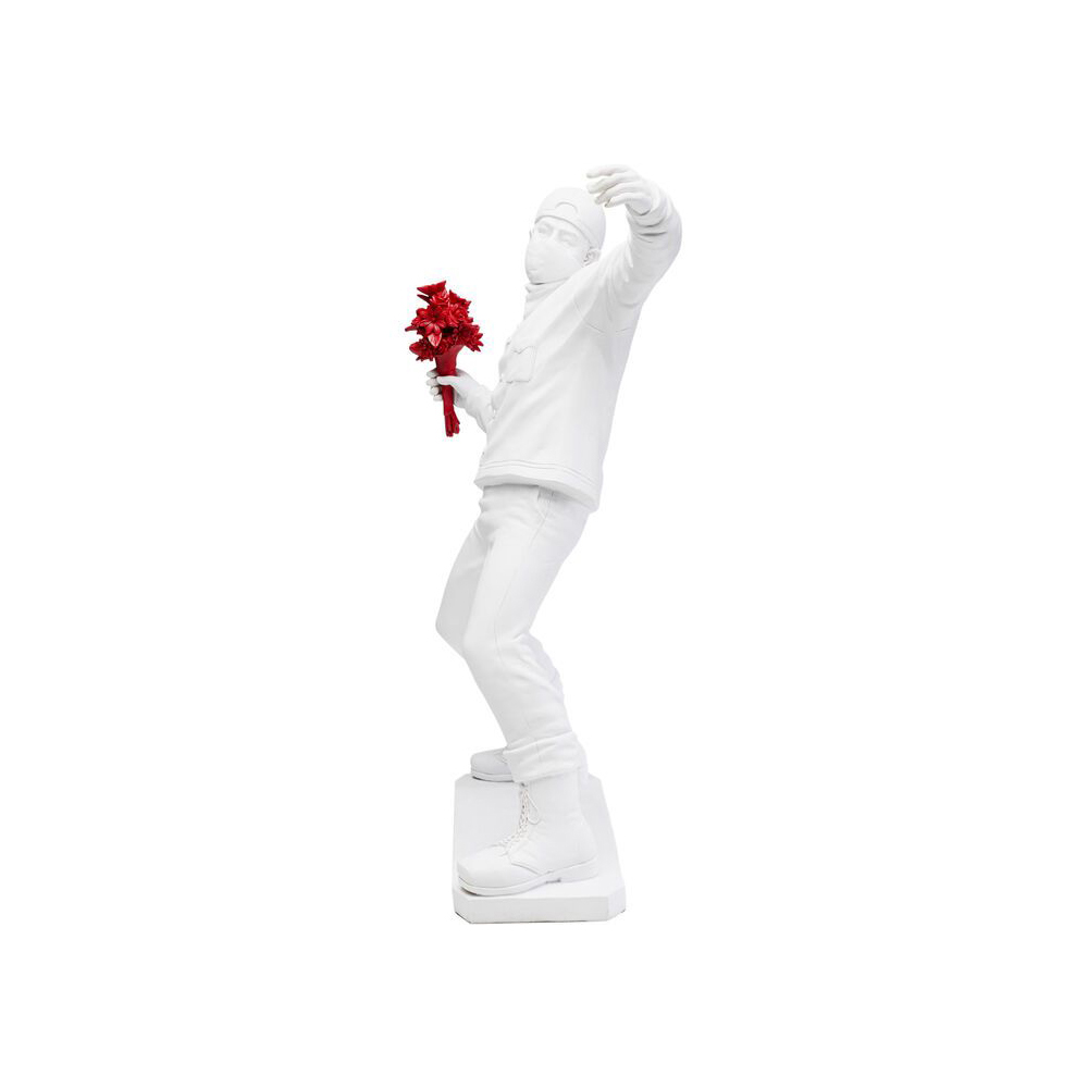Deko Figur Street Art Bouquet Weiß 67cm