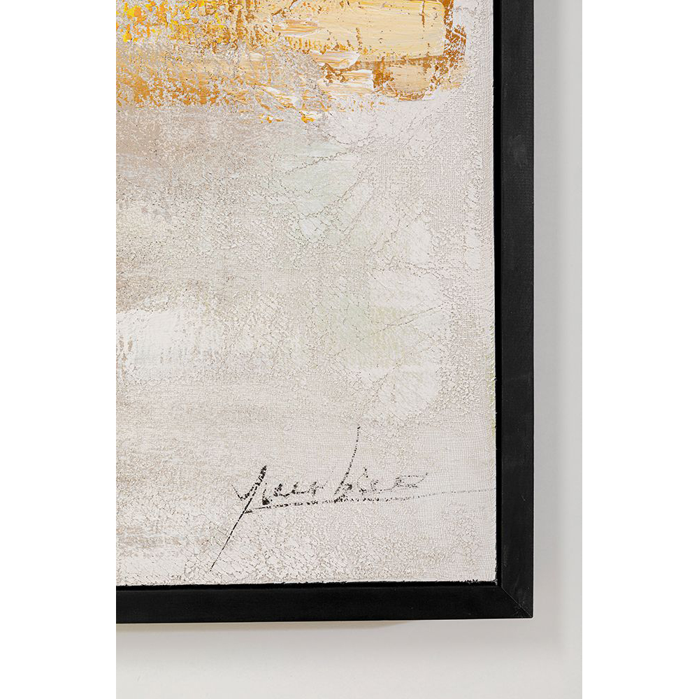 Gerahmtes Bild Dust Gold 120 x 120 cm