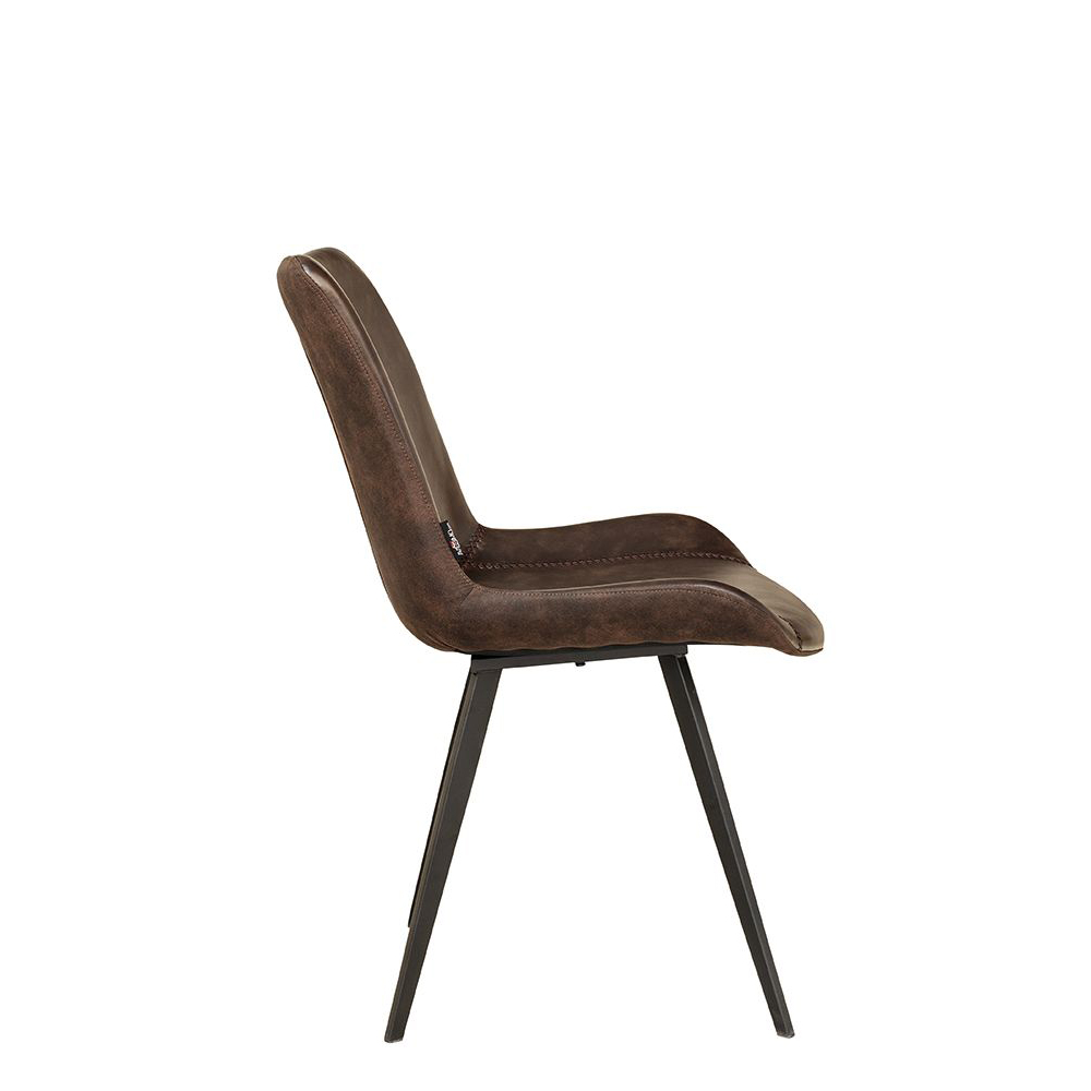 Polsterstuhl Hysil Duotone Dark Brown