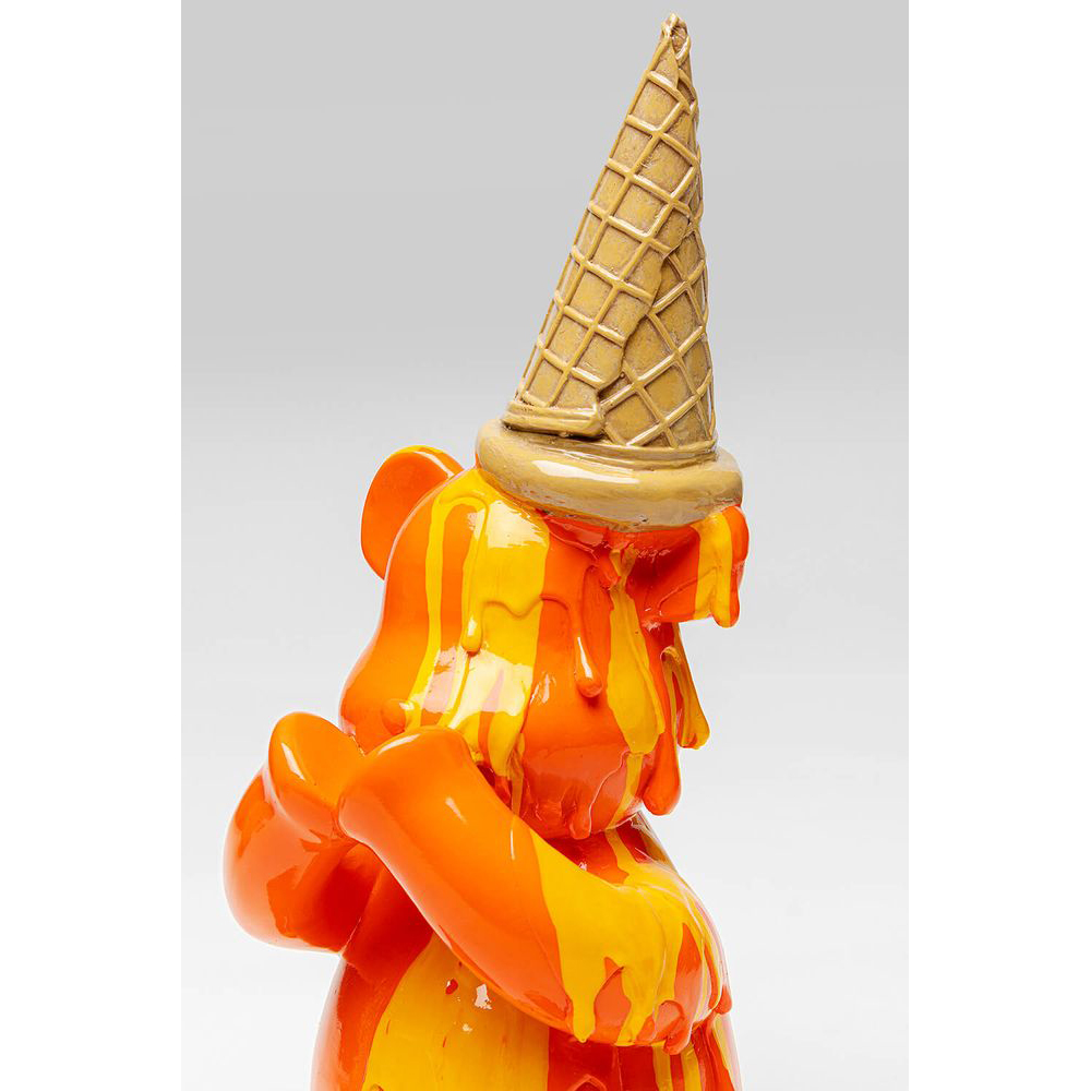 Deko Figur Sitting Gelato Bear Orange 37cm