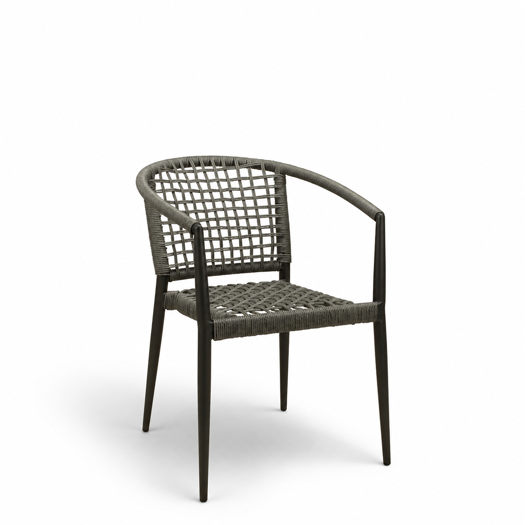 Outdoorstuhl mit Geflecht Calderas grey - Vorderansicht