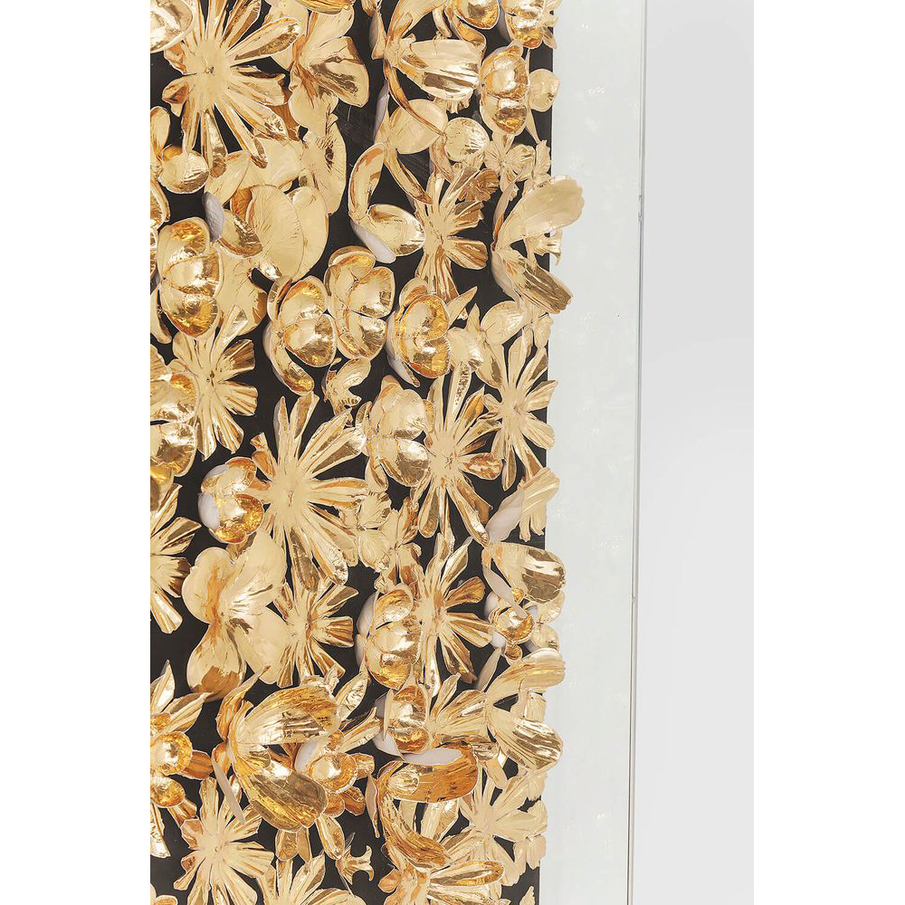 Deko Rahmen Gold Flower