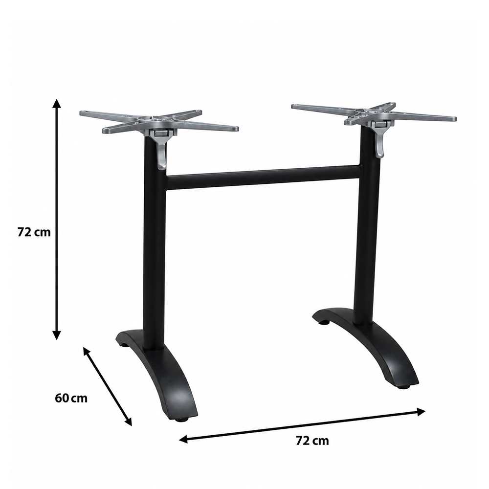 Outdoortisch Cindy Double Kipp Schwarz Ma?e