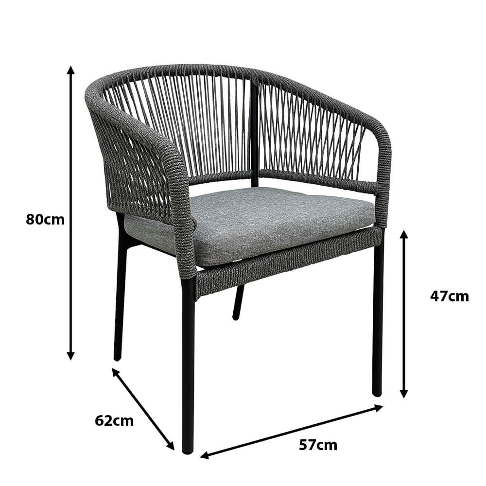 Outdoorstuhl Densa Grey Ma?e