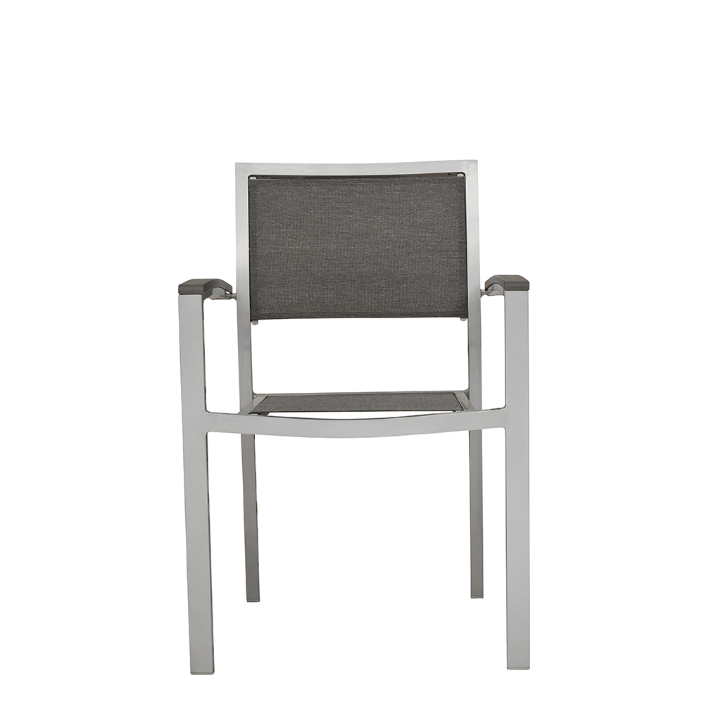 Terrassenstuhl Georgia Silber Mixed Grey SH47