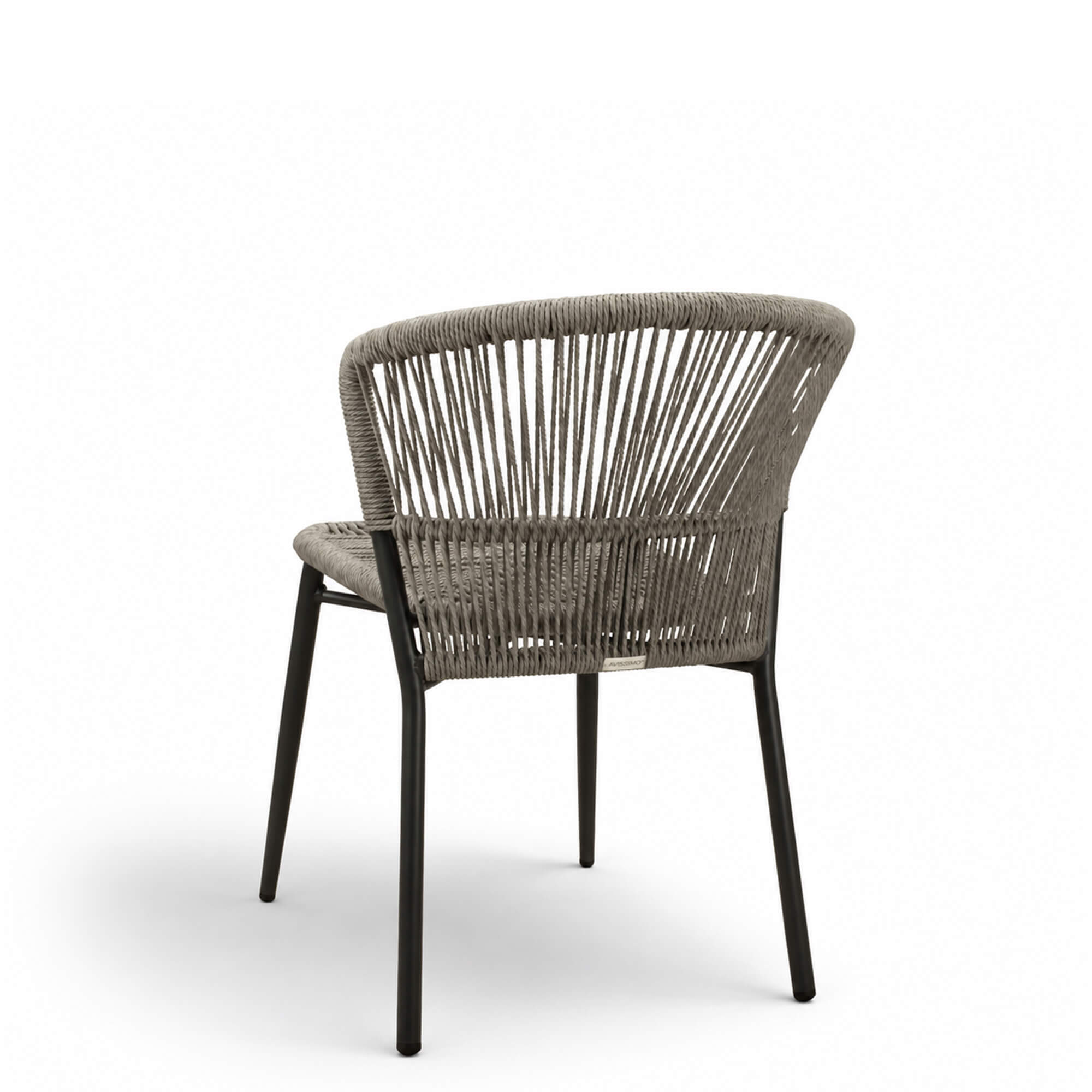 Gastronomiestuehle Outdoorstuehle Elefino silvergrey - Rueckansicht