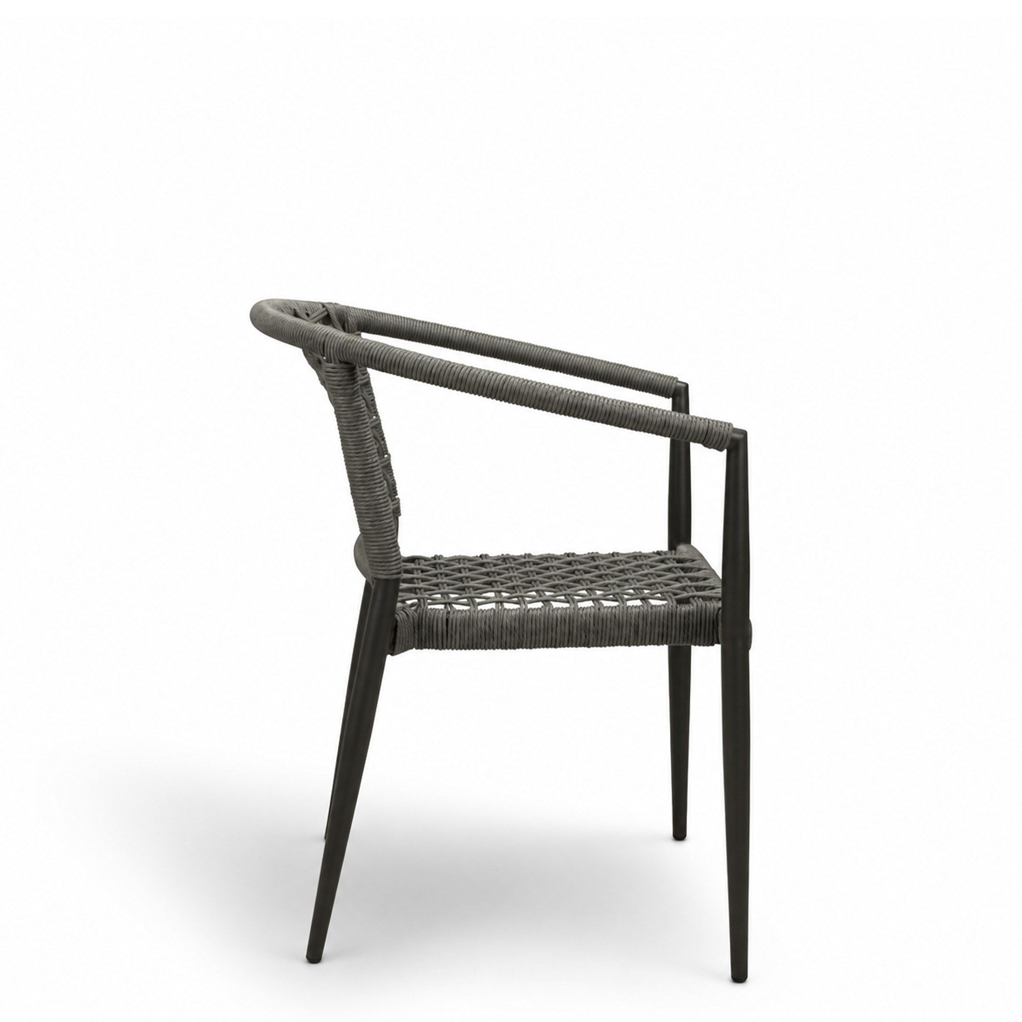 Outdoorstuhl mit Geflecht Calderas grey - Seitenansicht