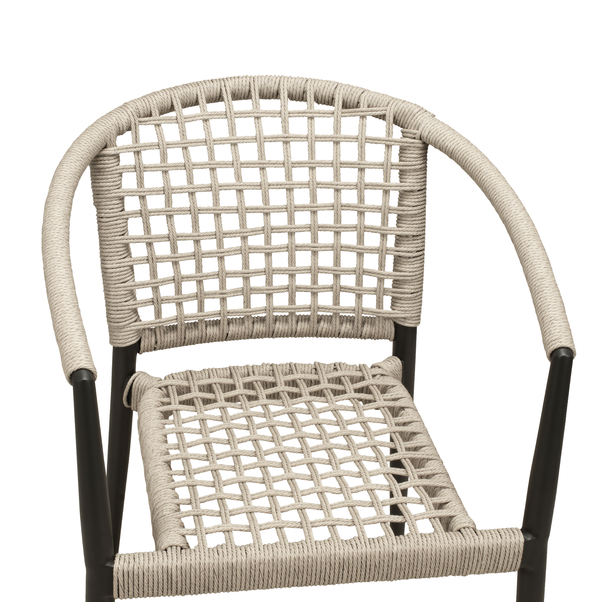 Outdoorstuhl mit Geflecht Calderas creme - Sitzflaeche