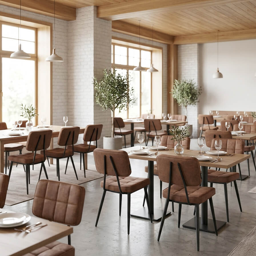 Polsterstuhl Lucca Yuma 42 – Milieubild Restaurant