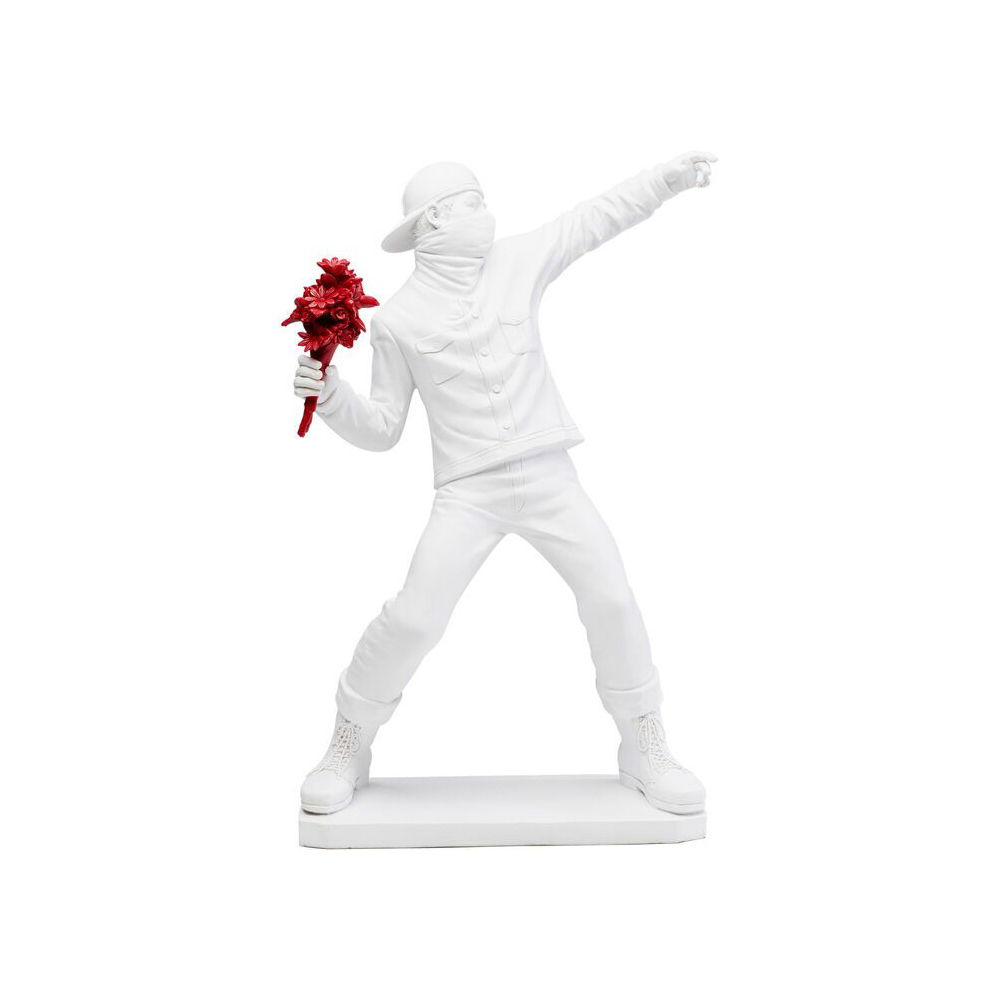 Deko Figur Street Art Bouquet Weiß 67cm
