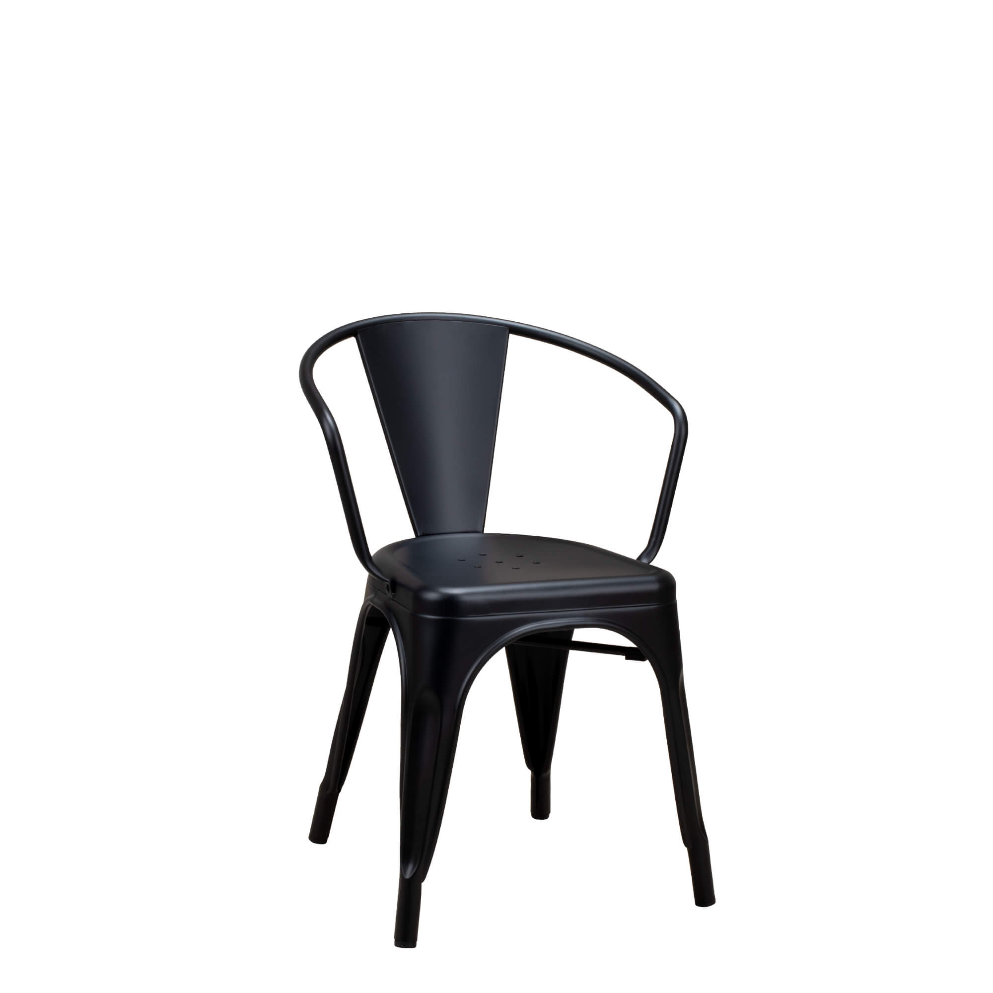 Metallstuhl Tixar Arm black – Vorderansicht