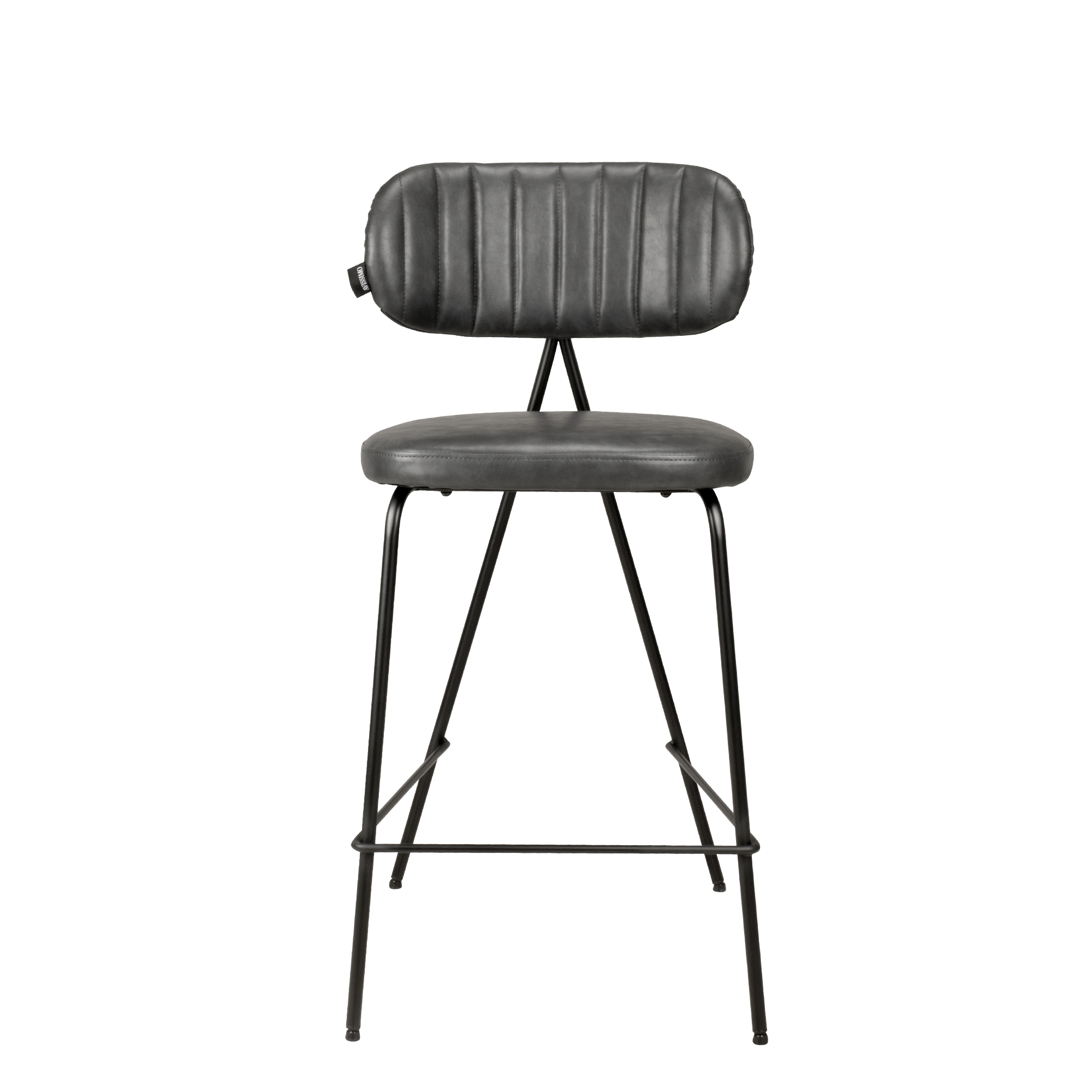 Vollpolsterbarhocker Cuba-Bar Nappa Mouse – Frontal