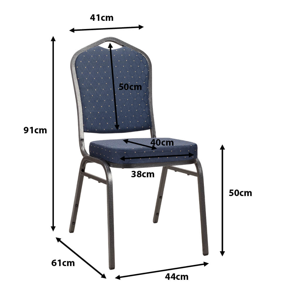Bankettstuhl Romana 1 Plus Blau Ma?e