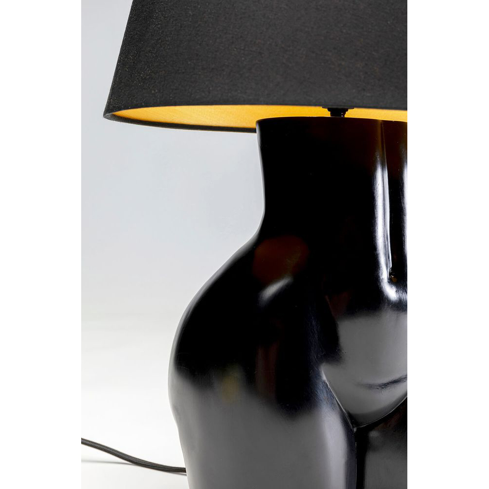 Tischleuchte Donna Schwarz 48cm