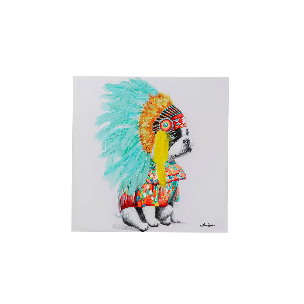 Leinwandbild Headdress Dog