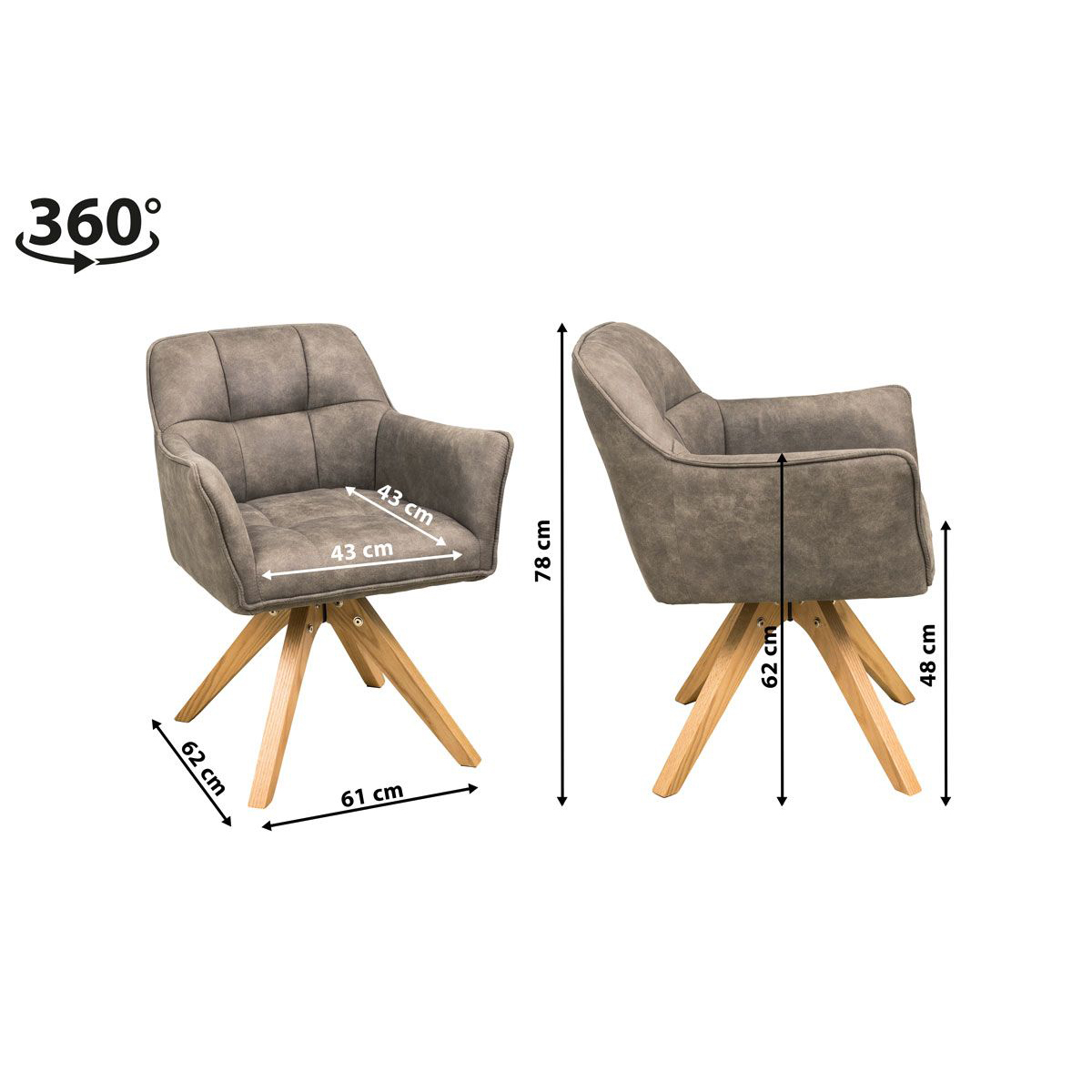 Polsterstuhl Carox 34 Ma?e