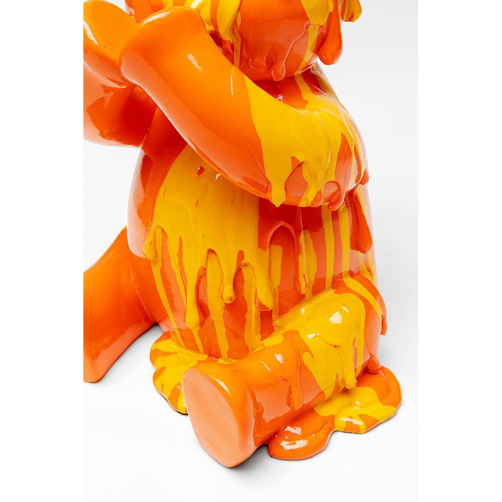 Deko Figur Sitting Gelato Bear Orange 37cm