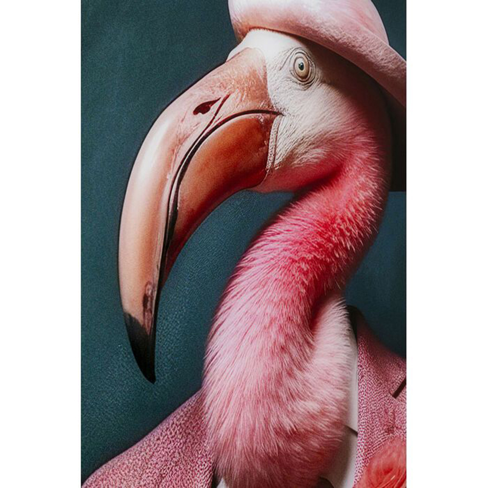 Glasbild Mister Flamingo