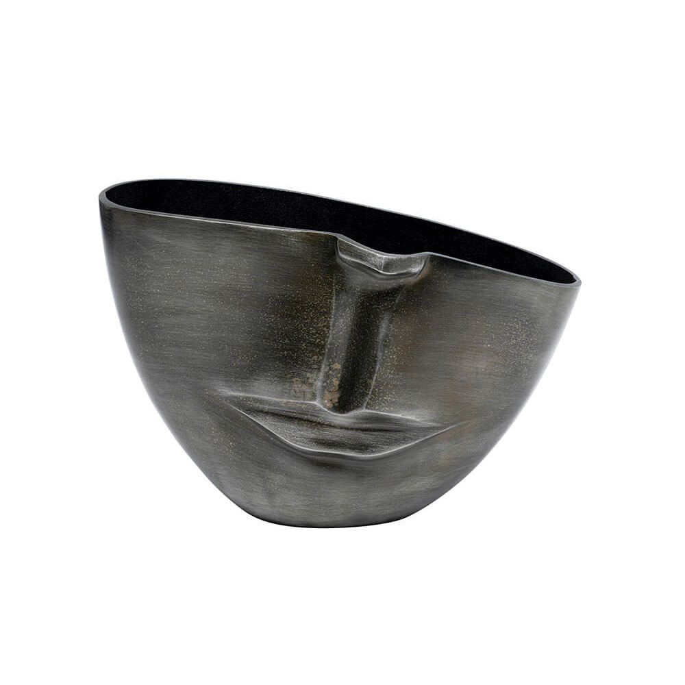 Vase Half Face Anthrazit 31cm
