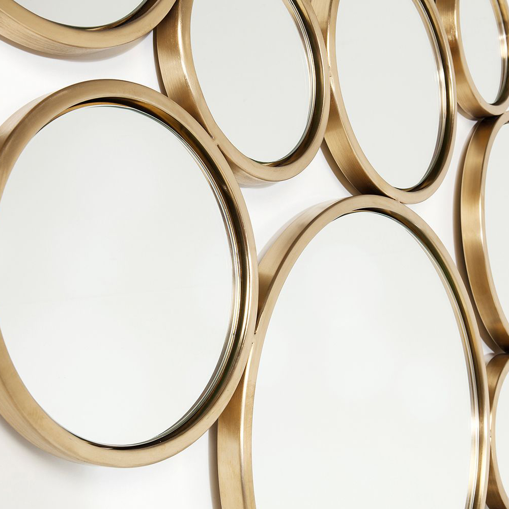 Spiegel Bubbles Brass 138x93cm