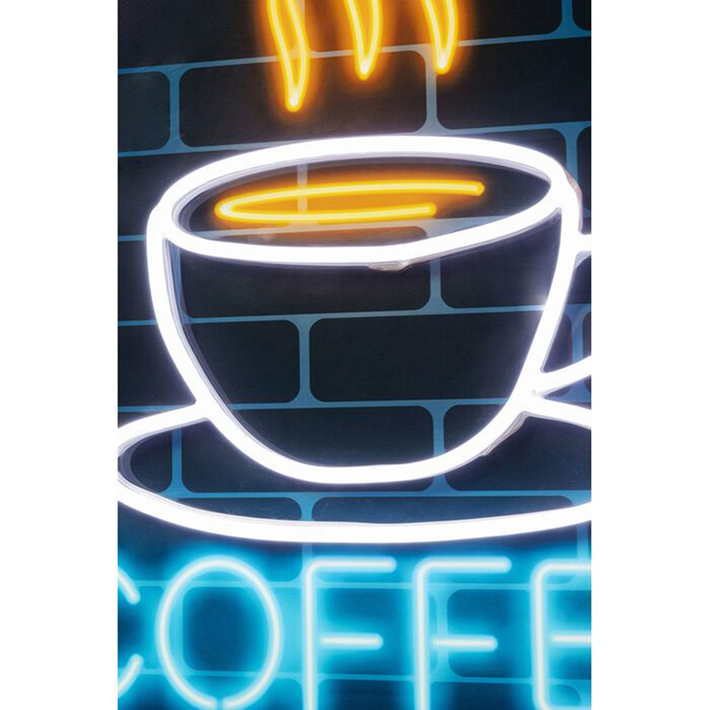 Glasbild Coffee LED