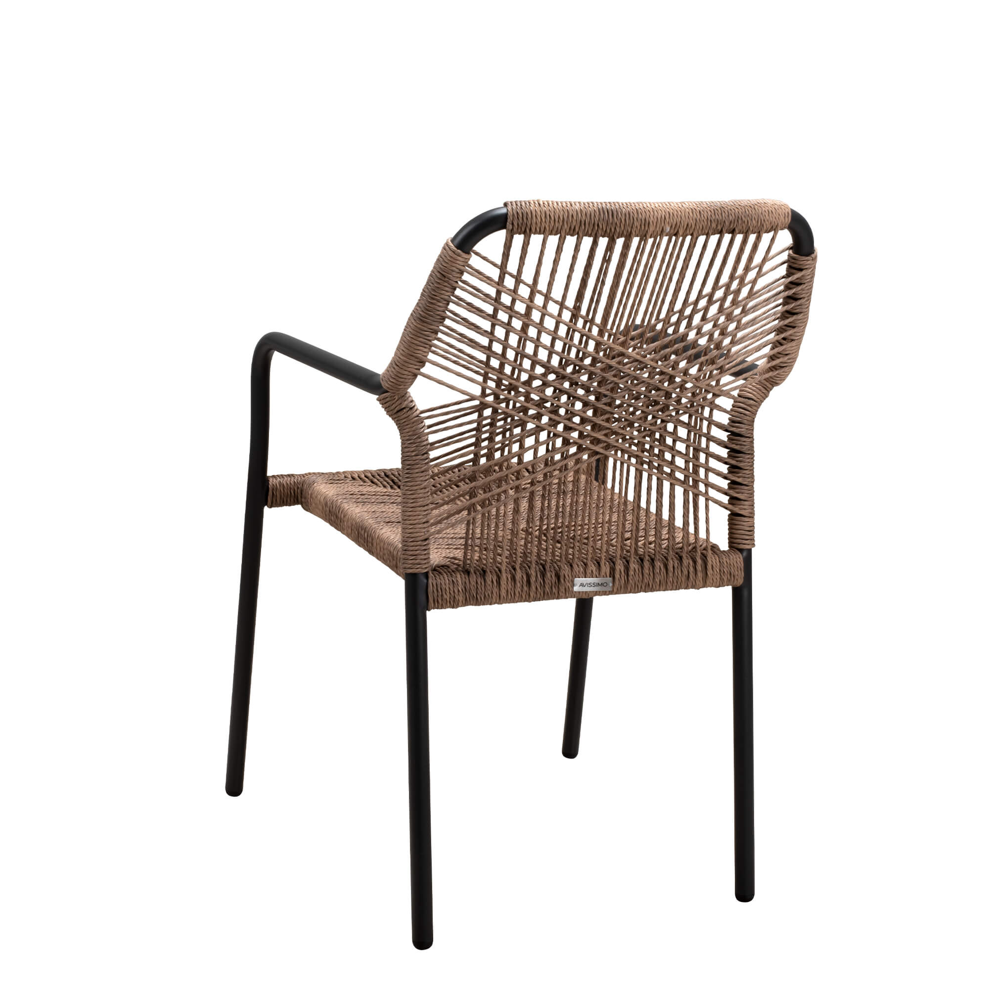 Outdoorstuhl mit Geflecht Lagunas wheat  – Rueckansicht