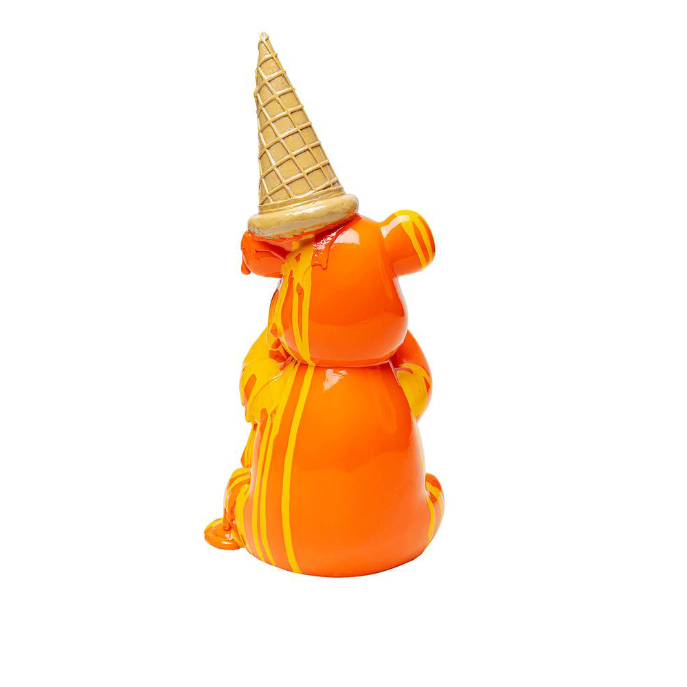 Deko Figur Sitting Gelato Bear Orange 37cm