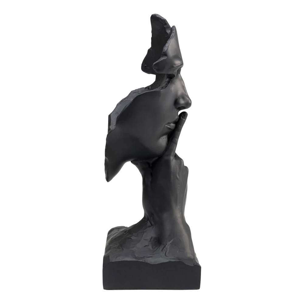 Deko Objekt Quiet Face Schwarz 31cm