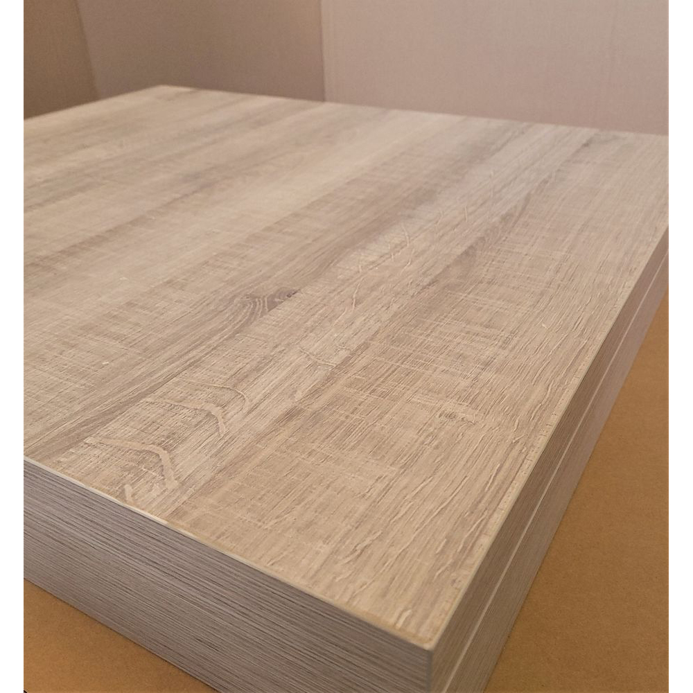 HPL Tischplatte 38mm 80x70cm Wildeiche grau   Sonderposten