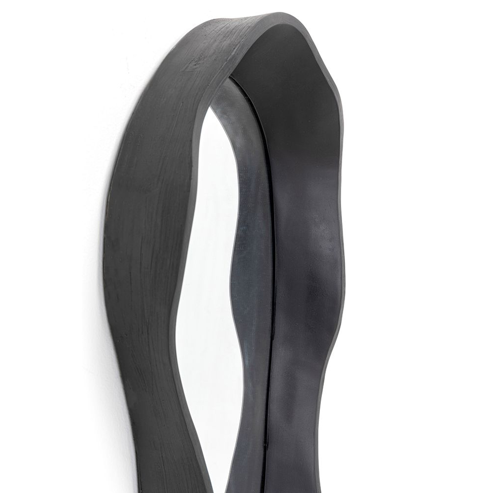 Wandspiegel Dynamic Schwarz 29x61cm