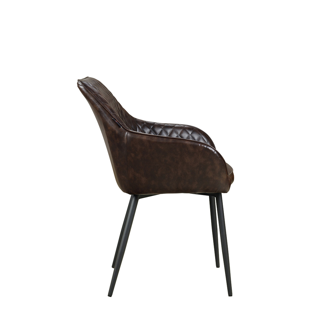 Polsterstuhl Lunaro Step Arm Dark Brown