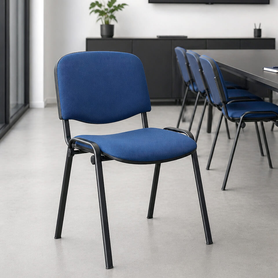 Stapelstuhl ISO P Schwarz Blau