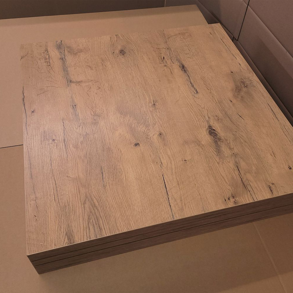 HPL Tischplatte Kastelleiche 80x80   Sonderposten