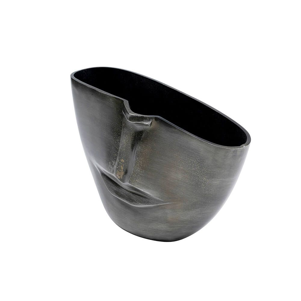 Vase Half Face Anthrazit 31cm