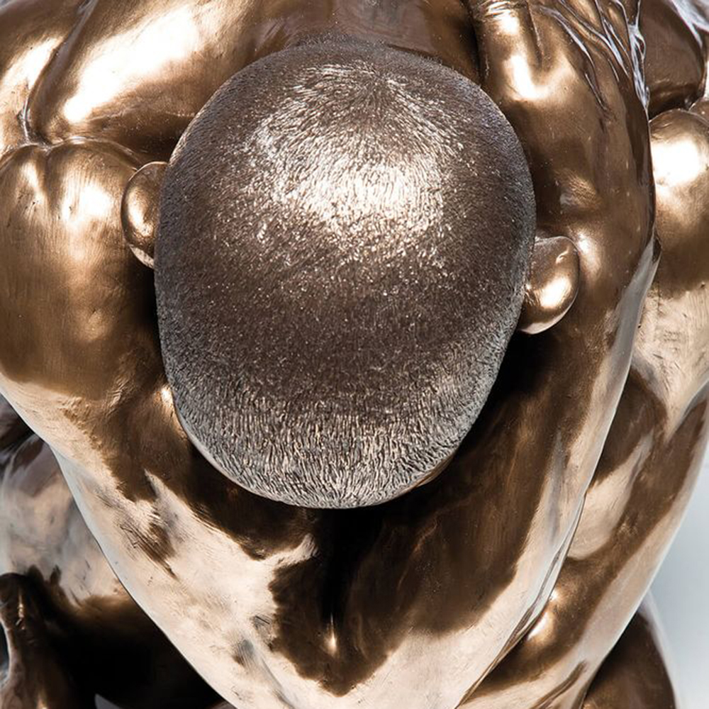 Deko Figur Nude Man Hug Bronze