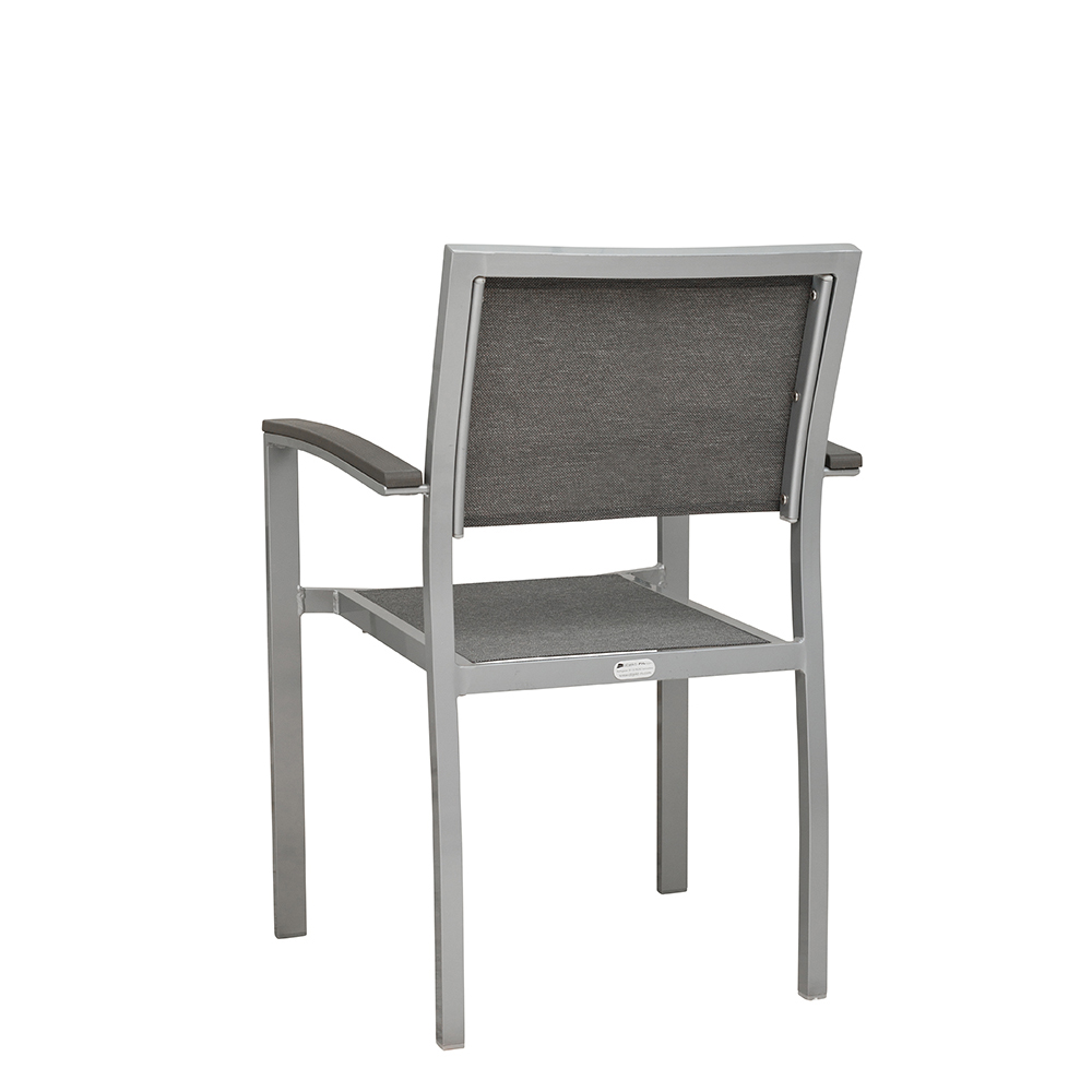 Terrassenstuhl Georgia Silber Mixed Grey SH47