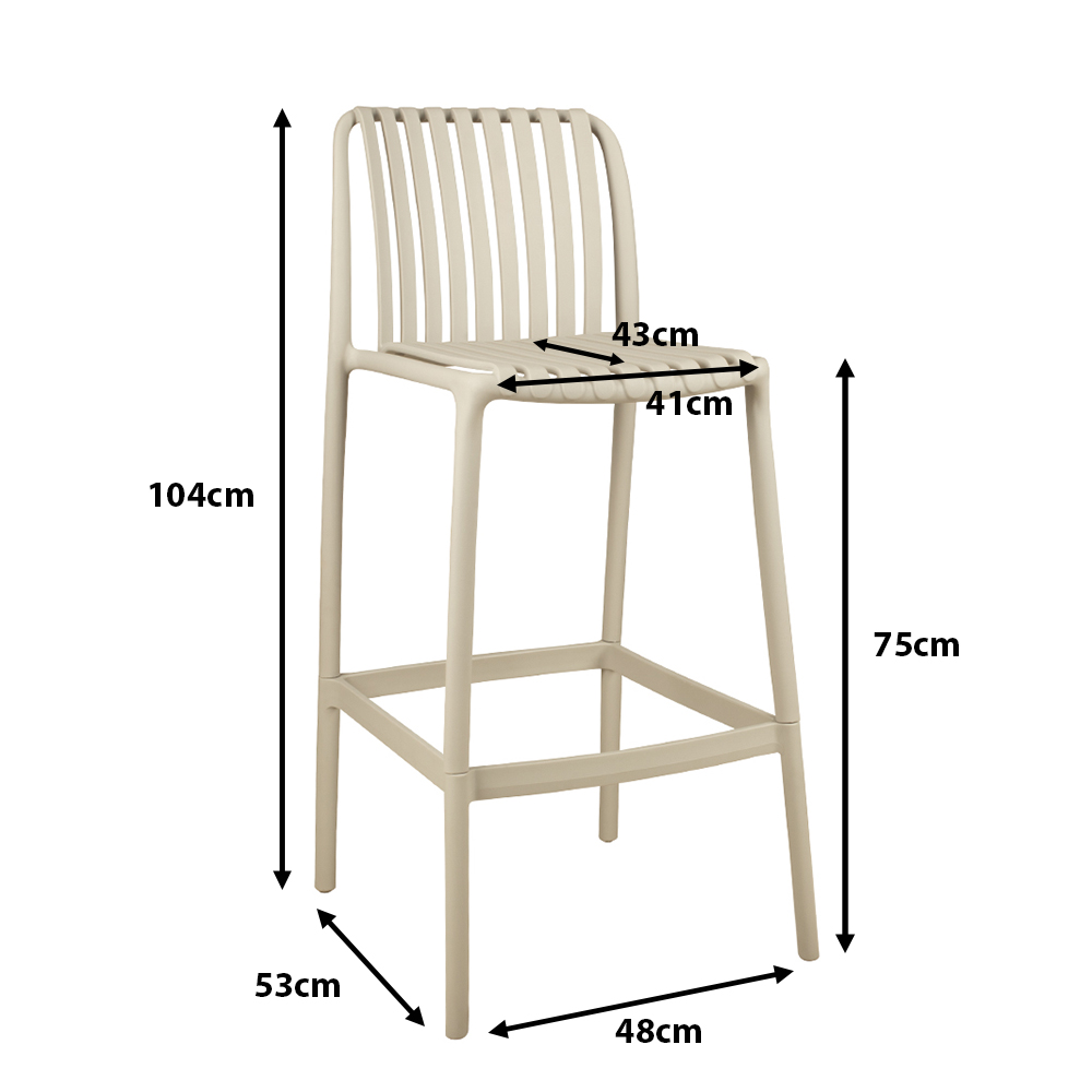 Outdoorbarhocker Foma 1821 Light Grey Ma?e