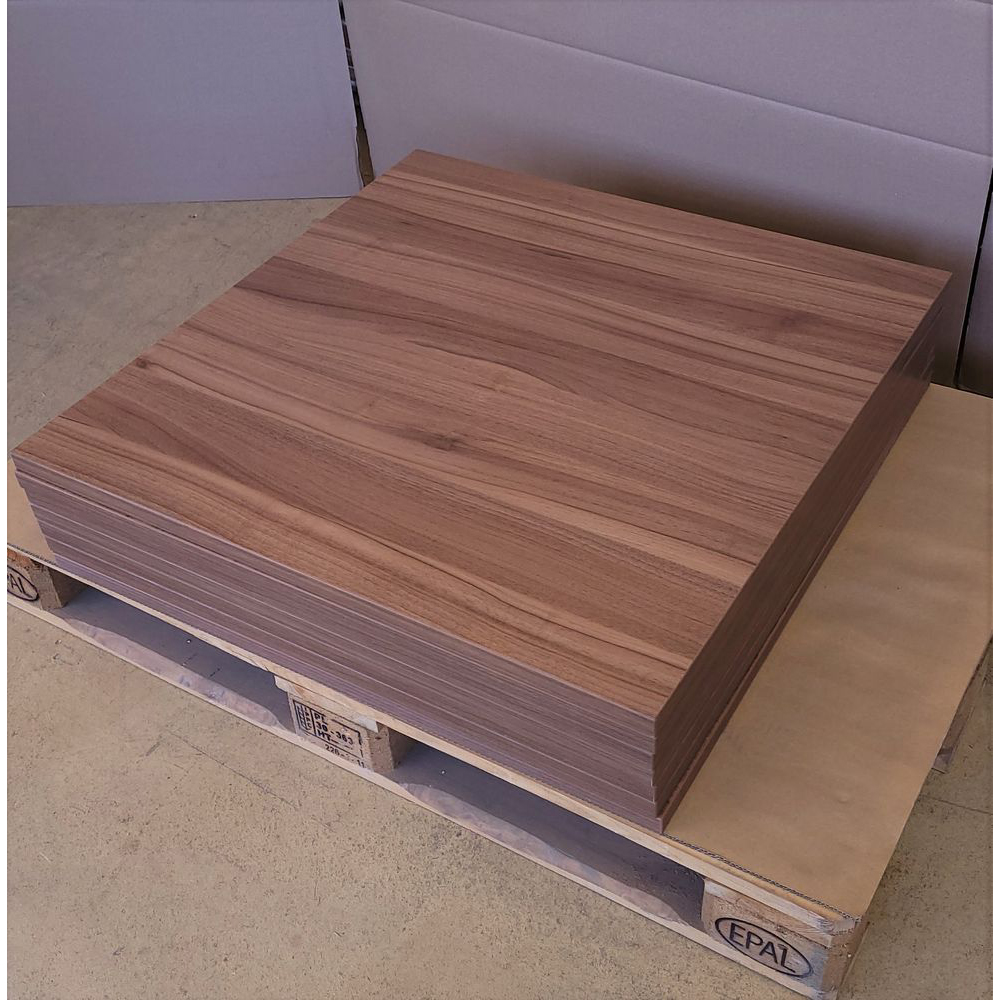 Melaminharz Tischplatte 25mm 80x80cm Nussbaum hell   Sonderposten