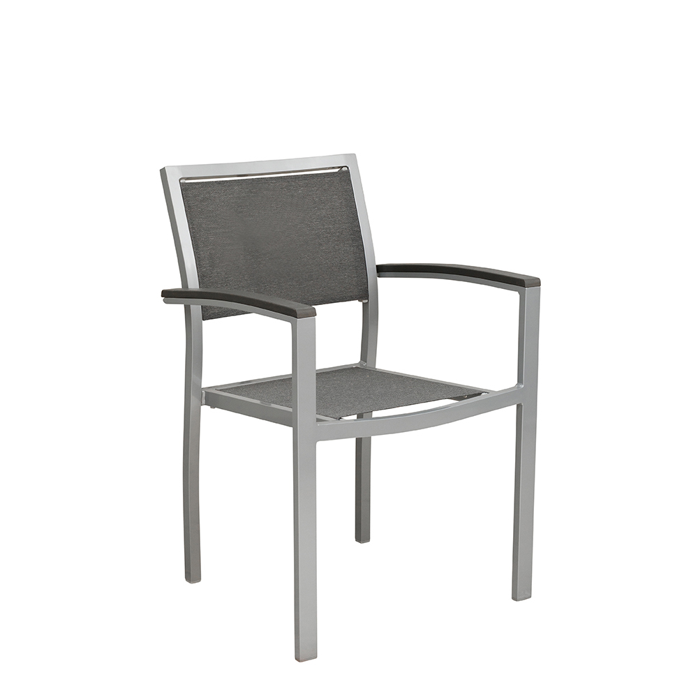 Terrassenstuhl Georgia Silber Mixed Grey SH47
