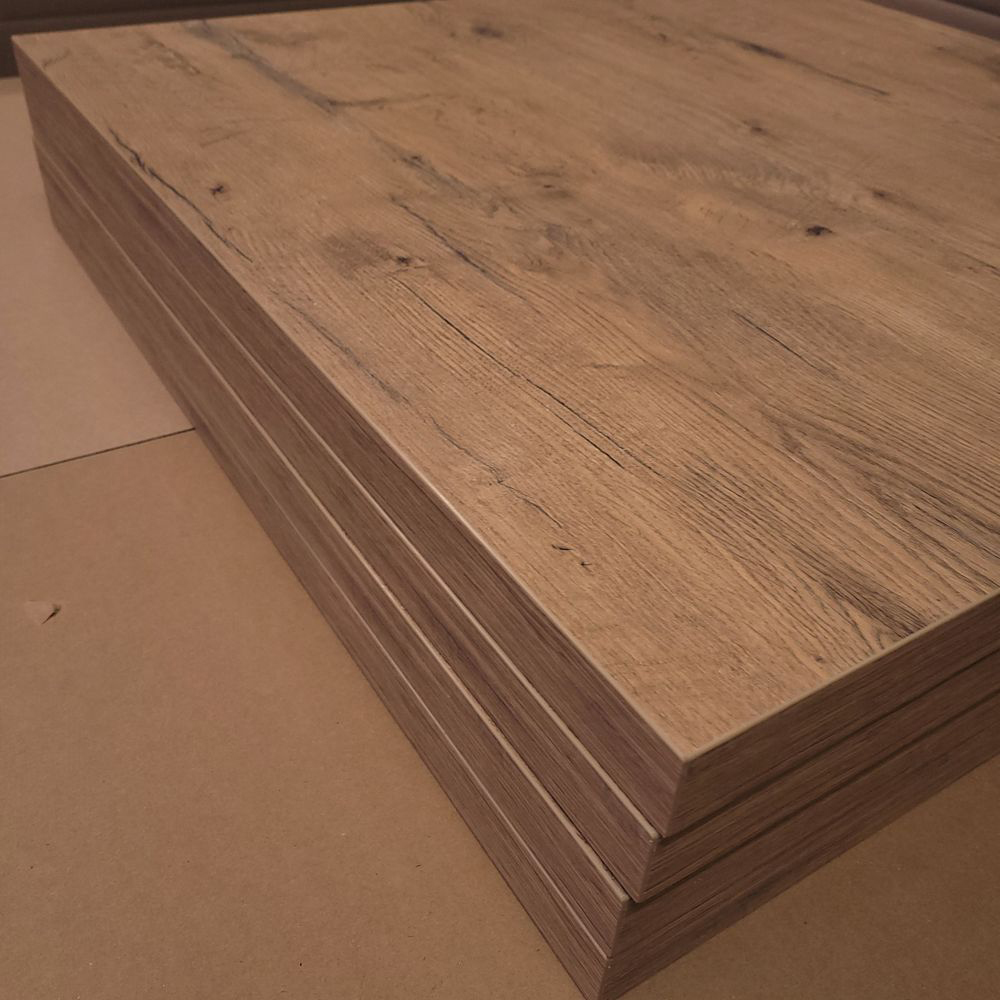 HPL Tischplatte Kastelleiche 80x80   Sonderposten