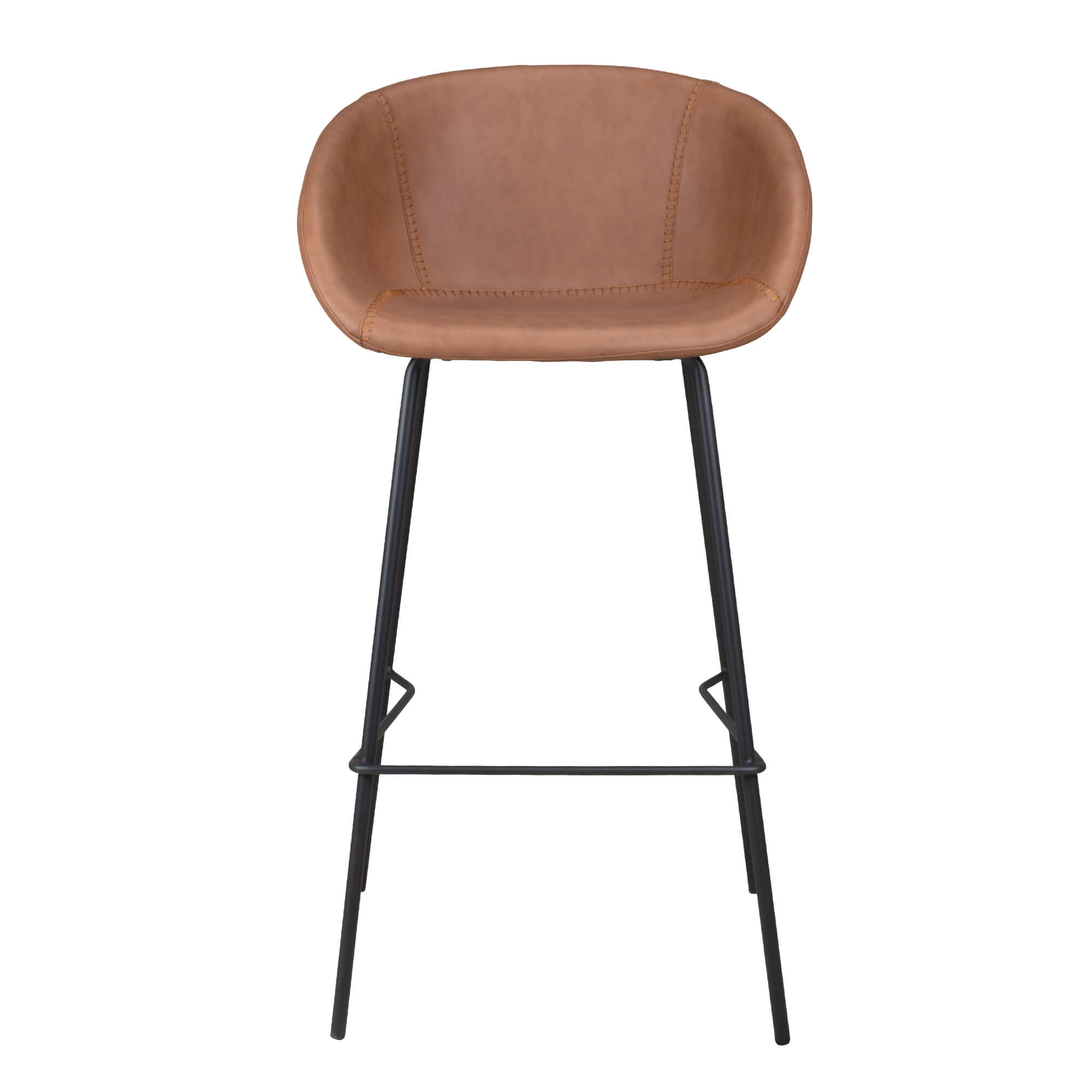 Gastronomiestuhl Barhocker Estara Brown - Frontal