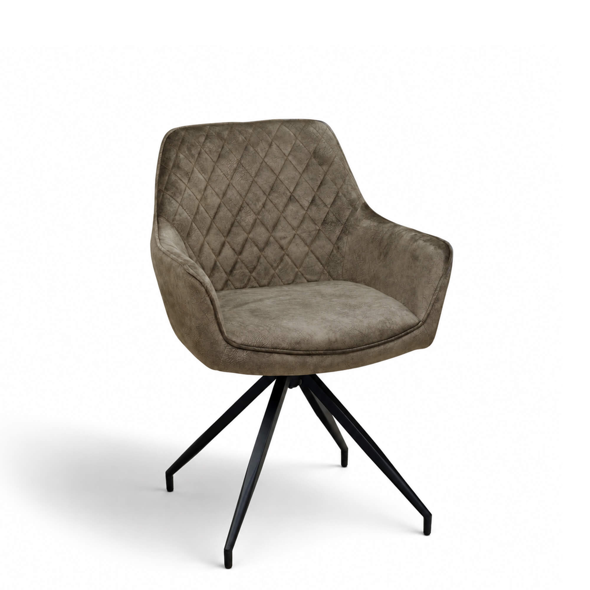 Gastronomiestuehle Polsterstuehle mit Drehgestell Lenoro Marble 104 Velour - Vorderansicht