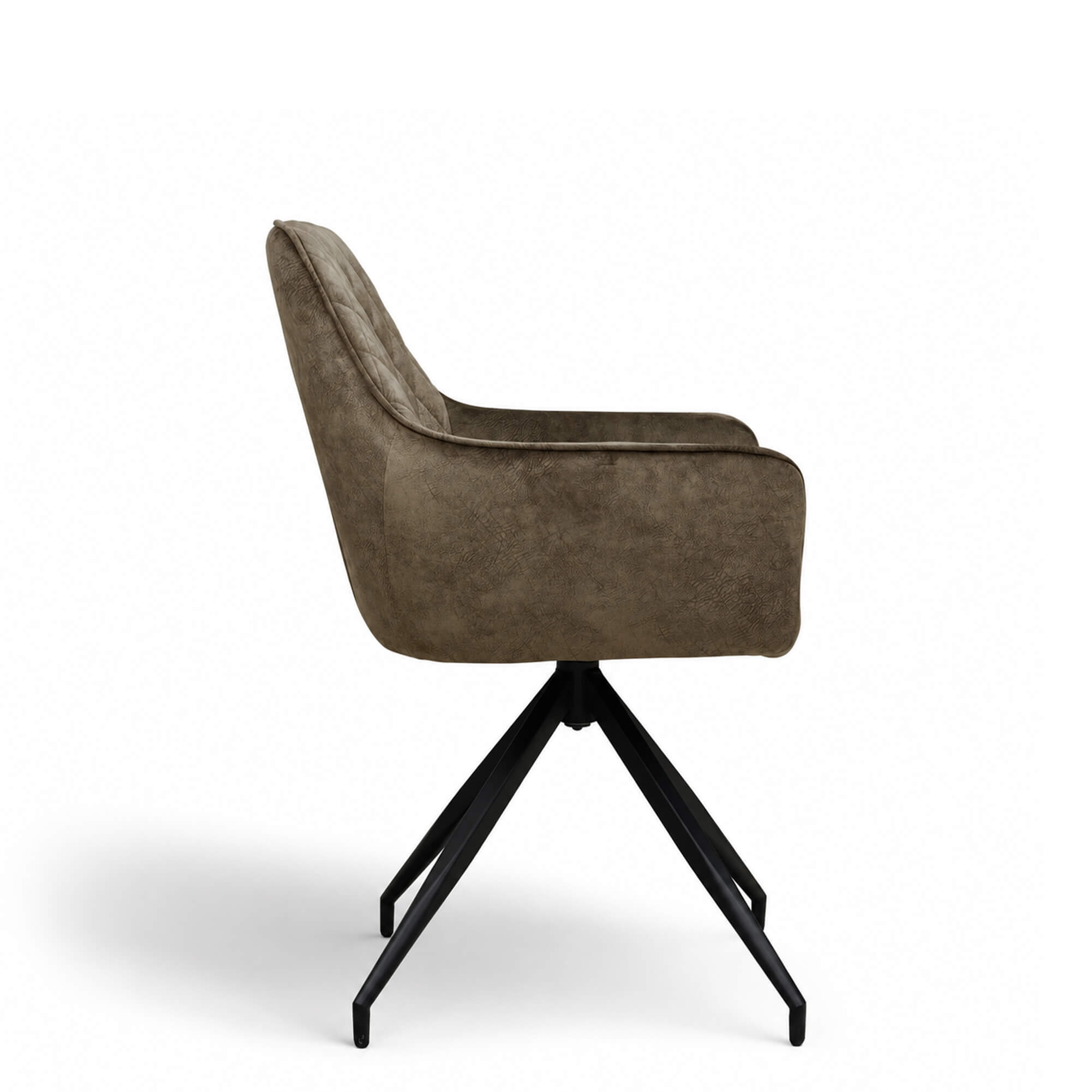 Gastronomiestuehle Polsterstuehle mit Drehgestell Lenoro Marble 104 Velour - Seitenansicht
